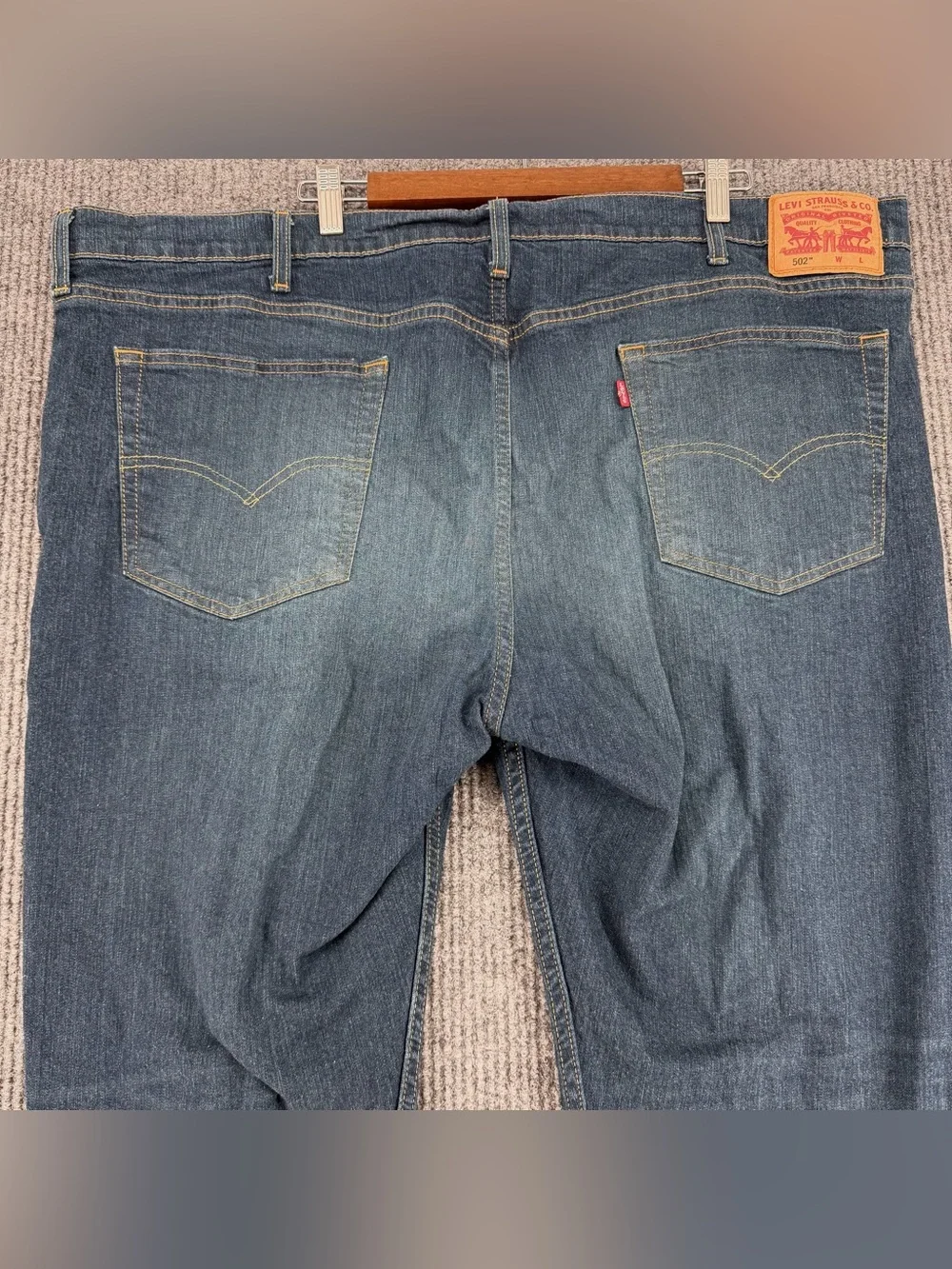 Levi's 502‎ Jeans Men's 48x32 Blue Denim Big Size Regular Taper